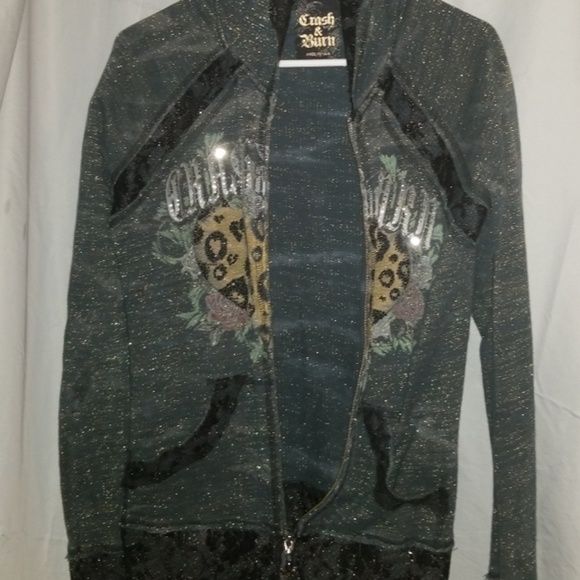 Authentic Crash and Burn Jaket  hoodie sweater - Picture 4 of 8